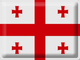 Tin Sign Flag of Georgia 40x30cm Flag of Georgia