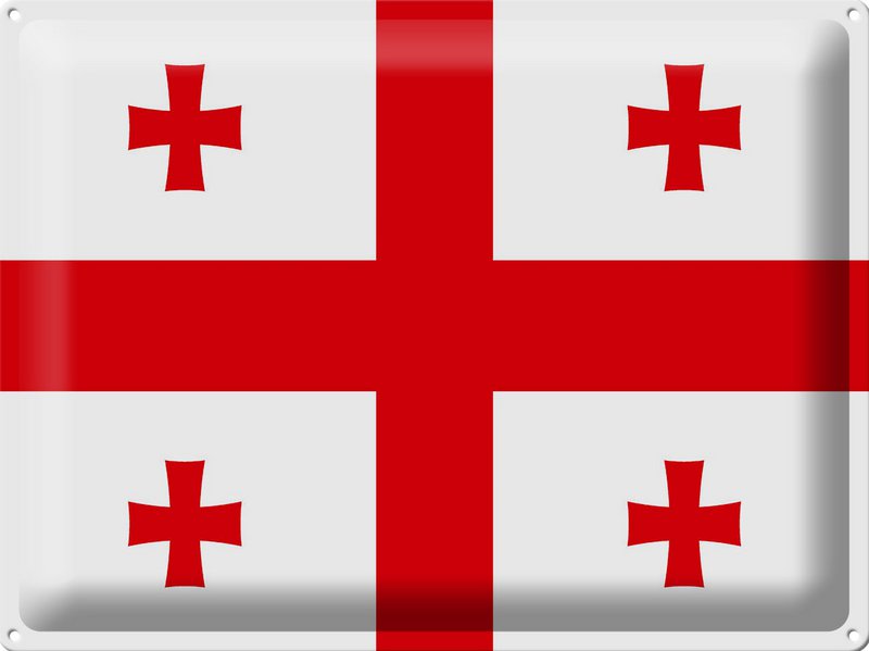 Tin Sign Flag of Georgia 40x30cm Flag of Georgia