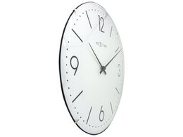 Wanduhr NeXtime Basic Dome 35 cm Weiß