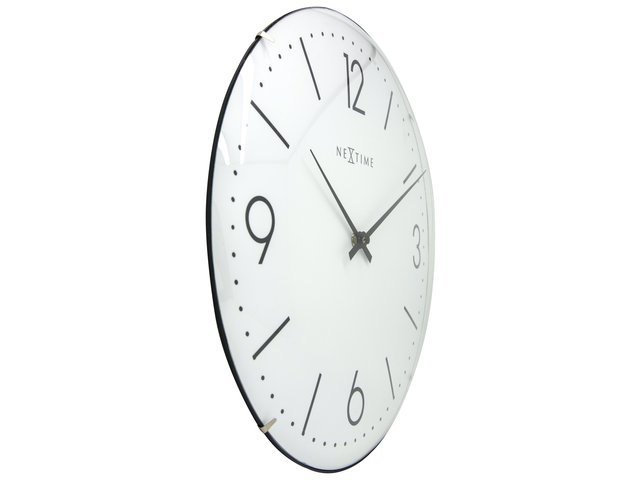 Wanduhr NeXtime Basic Dome 35 cm Weiß