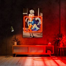 Marilyn Wave Kanagawa | LED -Wandkunst