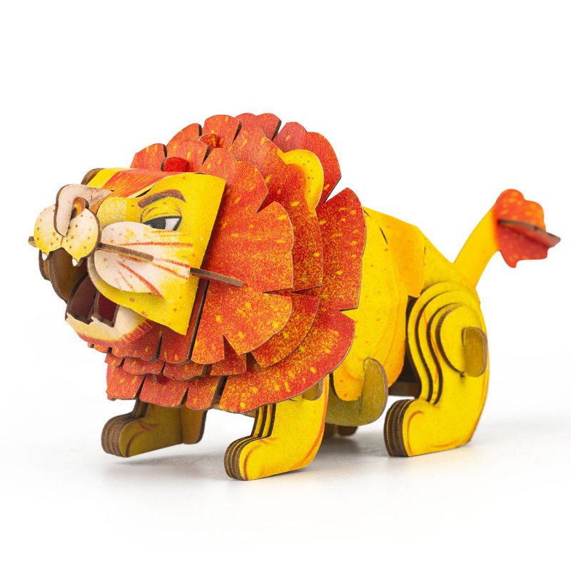 Mieredu - 3D Puzzel Build And Sound - Leeuw