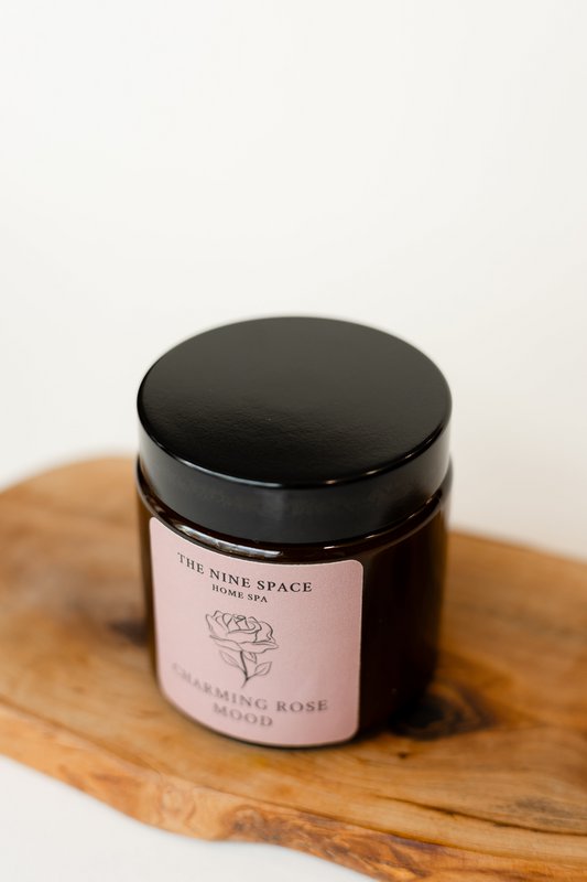 CHARMING ROSE Mood Candle - Brunt Glas Mini