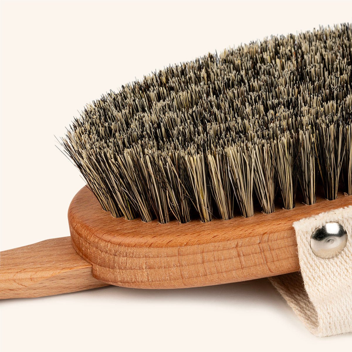 Wooden natural body brush with long detachable handle