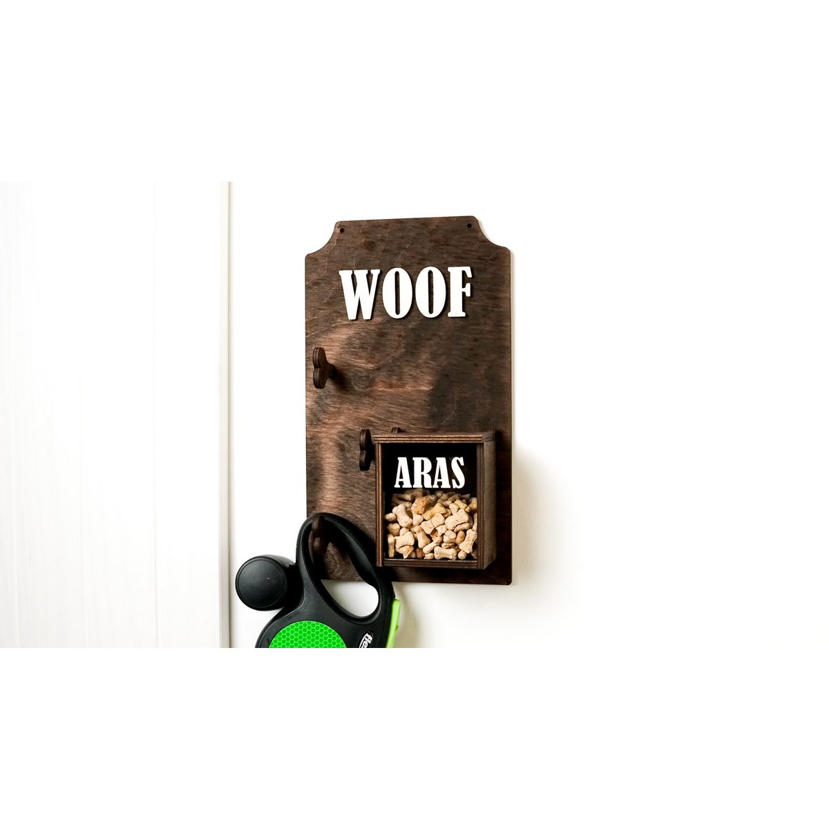 Dog Leash Holder, Wood dog leash hanger