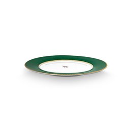 Plate Love Birds Deer Dark Green 26.5cm