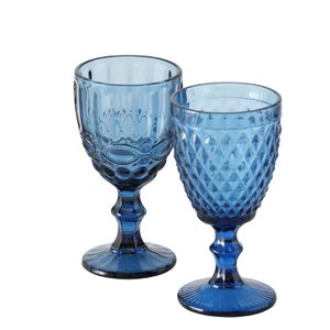 Weinglas blau H17cm Box à 6 Stück