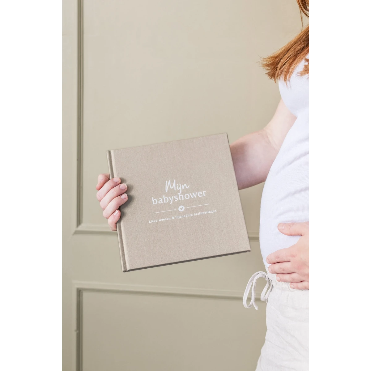 Fyllbooks Mijn babyshower boek - Linnen Taupe