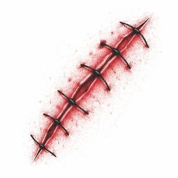 Tatuaje temporal: Cicatriz de Halloween x5