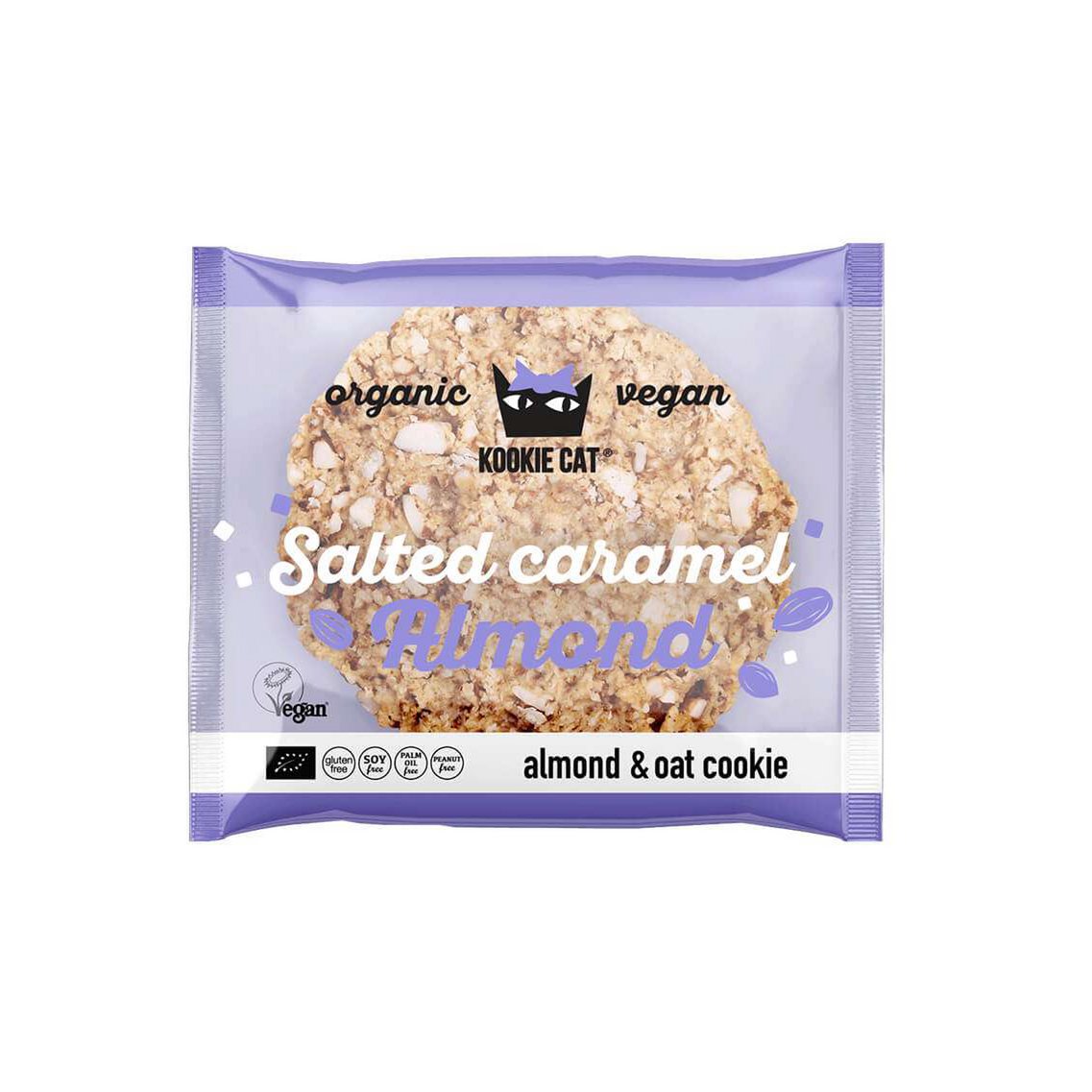 Salted Caramel Almond Cookie, organic, Kookie Cat, 50g