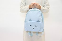 Little Kitten MINA Children's Backpack — Blue | Yuko B.