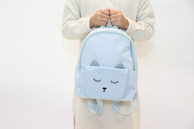 Little Kitten MINA Children's Backpack — Blue | Yuko B.