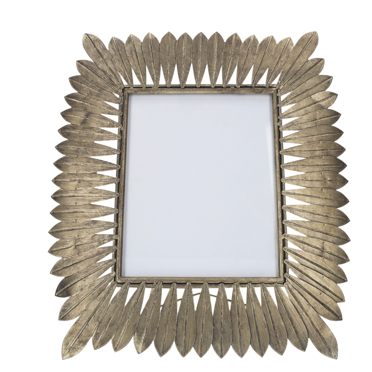 Large gold leaves metal photo frame 40x20x45 cm