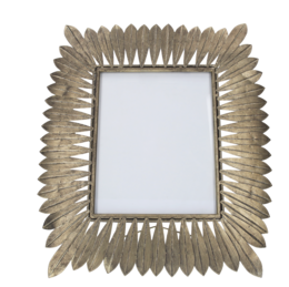 Large gold leaves metal photo frame 40x20x45 cm