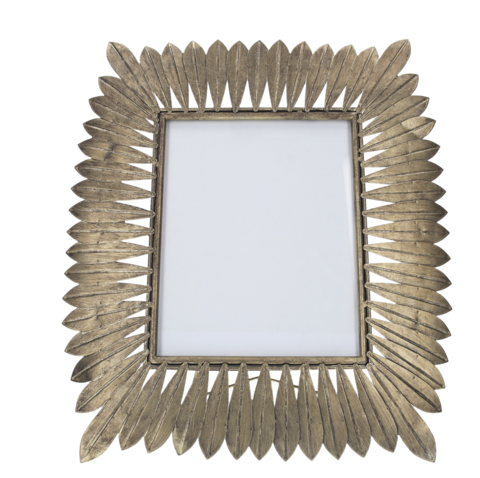 Grote metalen fotolijst met bladgouden 40x20x45 cm