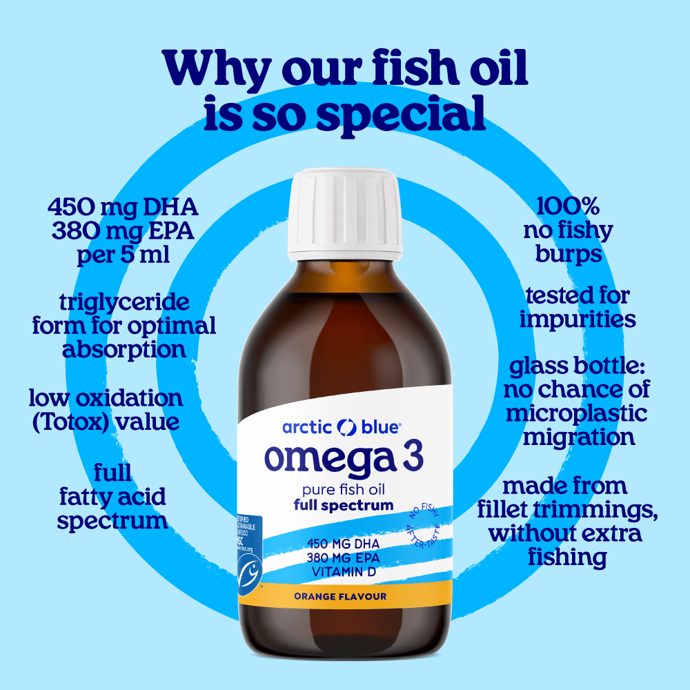 Huile de poisson DHA et EPA avec vitamine D3 - 150ml