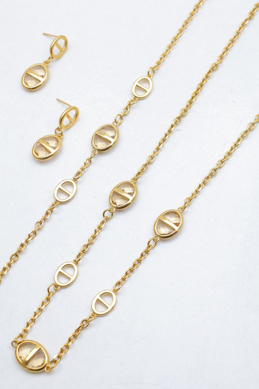 Parure de bijoux en acier inoxydable