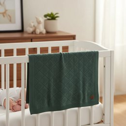 Nuvinokids® Baby Deken Sage Green Hearts