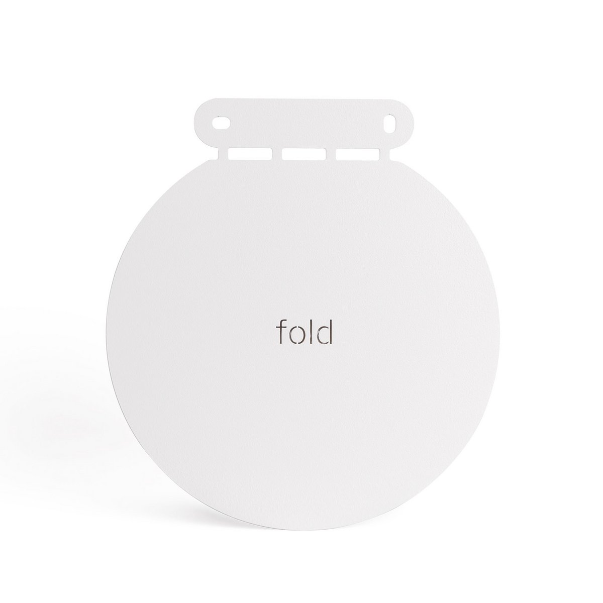 Befold shelf round, 16cm, White | Minimalist, floating, invisible, steel wall/room shelves for plant, ornament or book