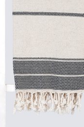 Black 100cm x 180cm 50% Linen - 50% Cotton