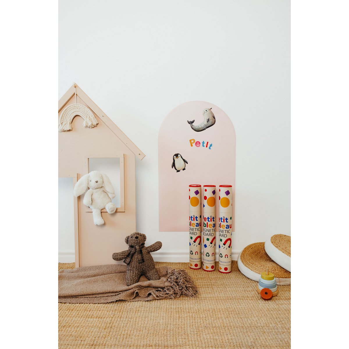 Tableau magnétique pour enfants - Arche - Rose clair