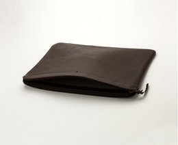 Computertaske i læder - Dokumentholder i læder