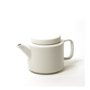 Teekanne Cyl Cer glänzend mit mattem Deckel weiß 500ml 10cm