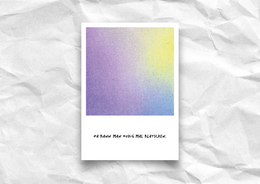 Ansichtkaart “Je kunt klappen” – Polaroid-ontwerp, gerecycled papier A6