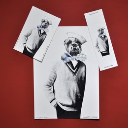 Surreal Collage Art Print Set – A4 Print + Postcard + Bookmark | Contemporary Gift Bundle