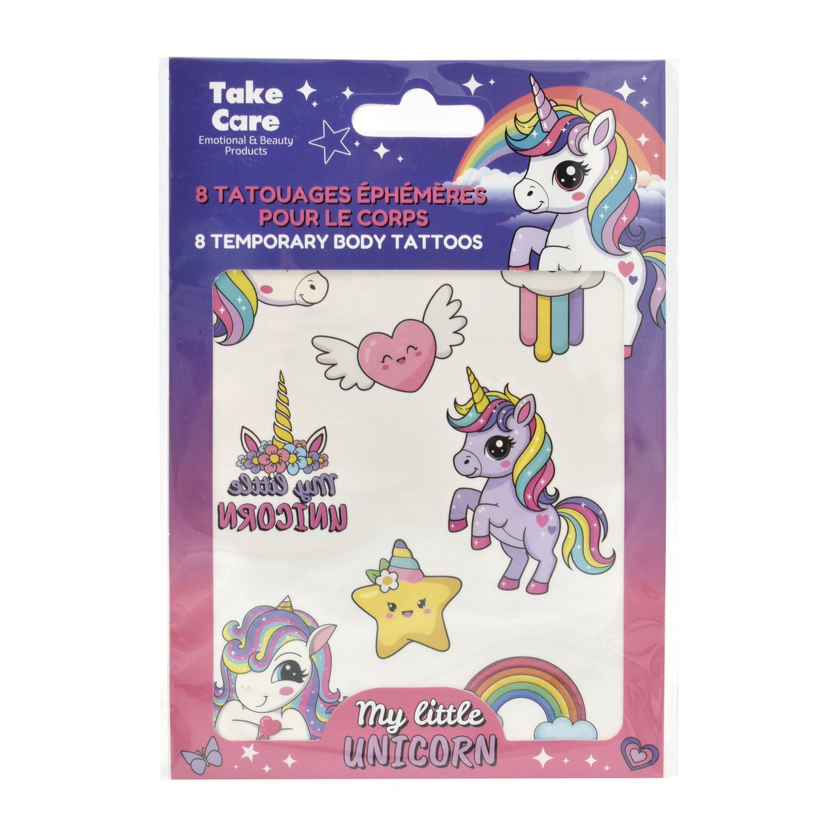 Tatuajes Temporales de Unicornio – 8 Diseños