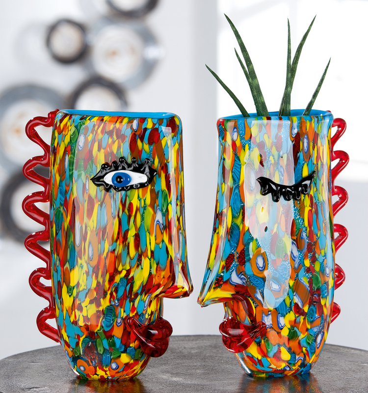 Glasart design vase "Frozen"