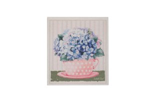 Spültuch Tasse Blumen 17x20 cm Isabelle Rose