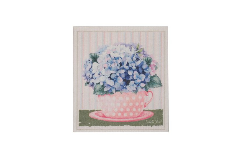 Strofinaccio Coppa di fiori 17x20 cm Isabelle Rose