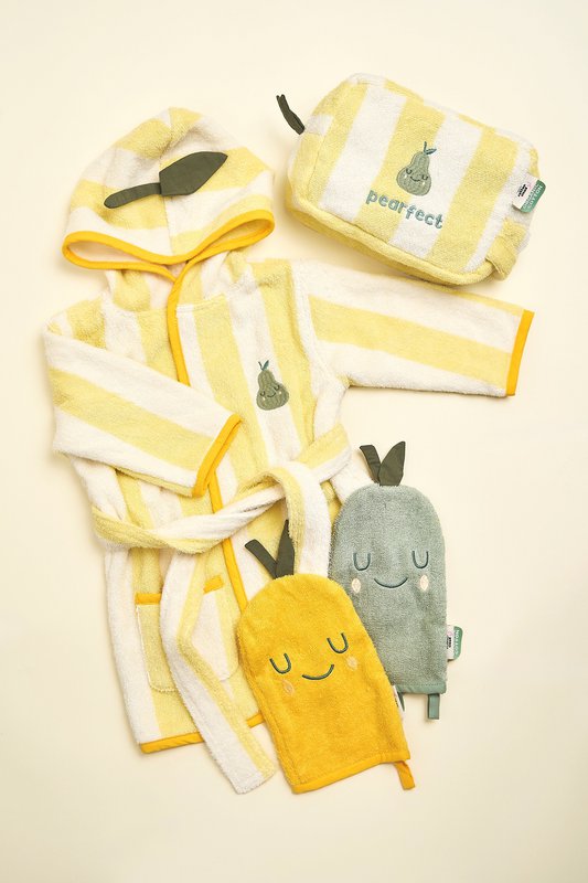Terry Cotton Baby Washcloths 3-Set Tutti Frutti