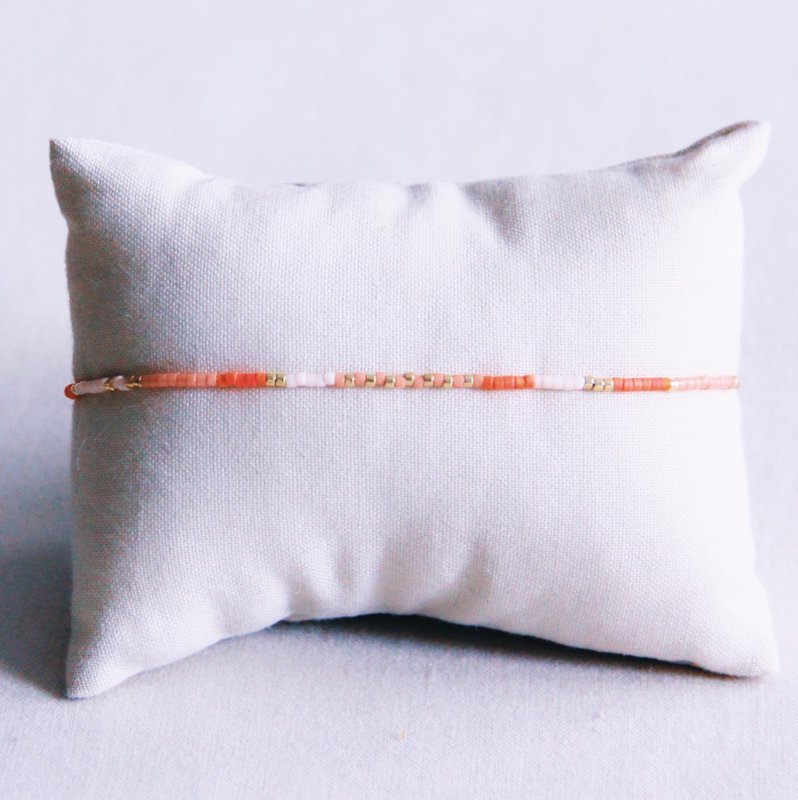 Bracciale Miyuki nudo/arancione/salmone