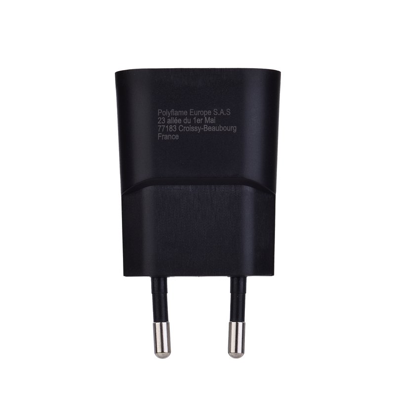 Black USB wall charger