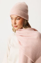 Diana Beanie & Scarf Cashmere Set Pink