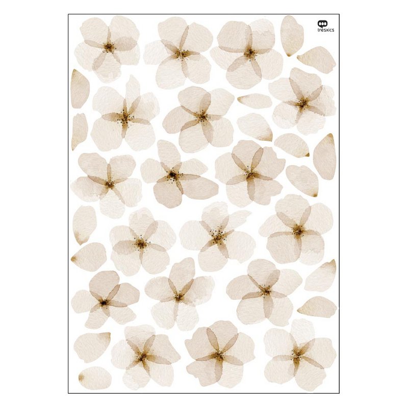 Vægklistermærke akvarel kirsebærblomst