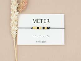 Morse code armband meter (zilver,rosé goud,goud)