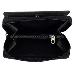 Wallet Women - Buffalo Leather - Leather - RFID - Flower Print - In 5 Colors