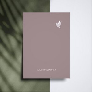 Postkarte - Always in mind (altrosa)
