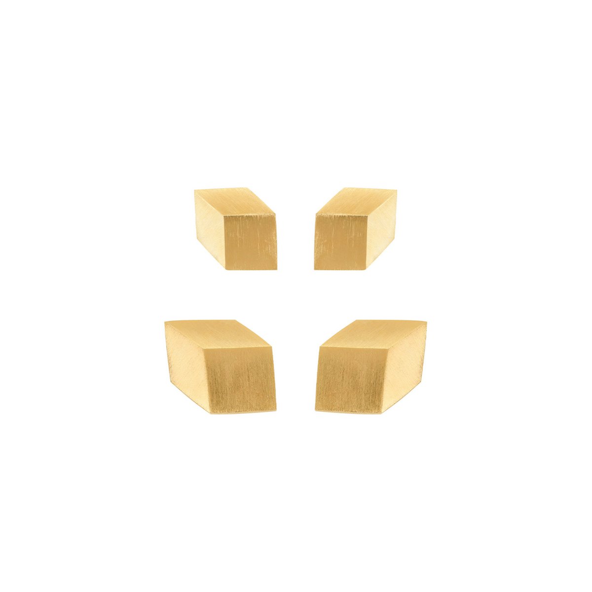 Boucles d'oreilles clips CUBE TROMPE L'OEIL