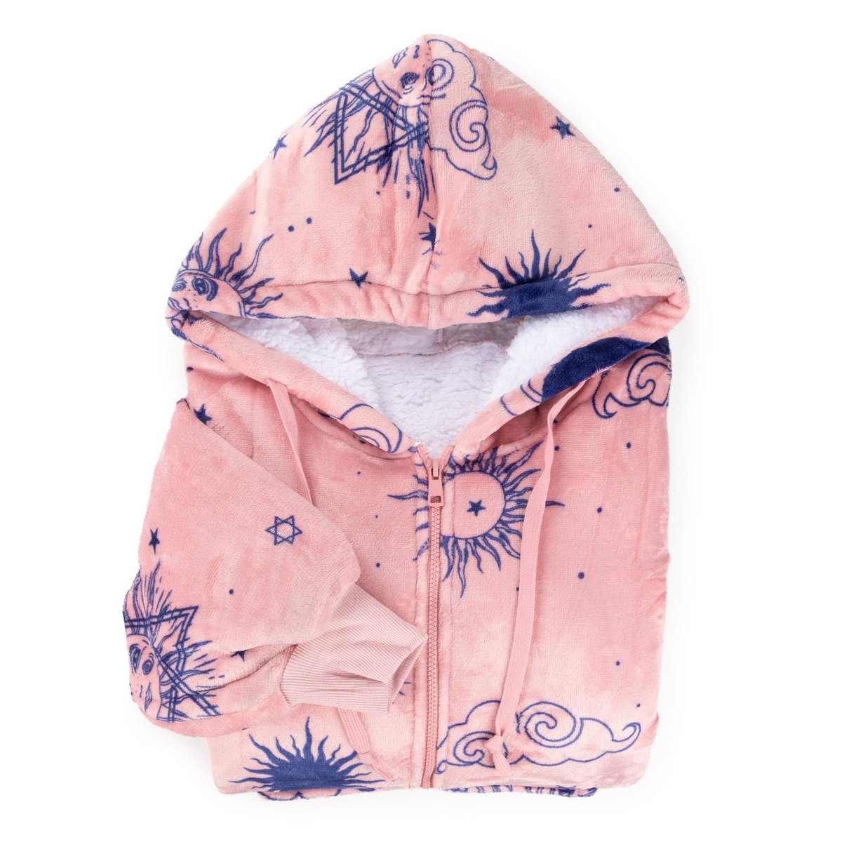 Vitapur - Hoodie deken met rits + sokken - Carrol Roze