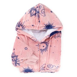 Vitapur - Hoodie deken met rits + sokken - Carrol Roze