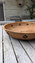 Cuenco de ratán Pulau Pego con estampado 35 cm