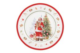 Plato de postre de porcelana Happy Santa 19,5 cm Isabelle Rose