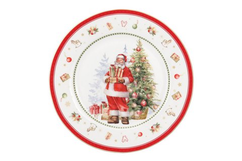 Porcelain dessert plate Happy Santa 19,5 cm Isabelle Rose