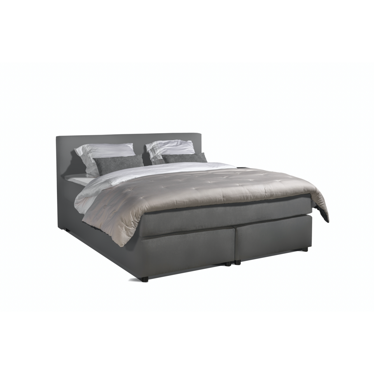 Mörgenn Boxspring Parga Aspecto de cuero - Juego completo