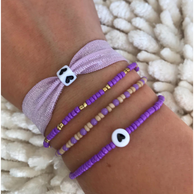 Purple set of bracelets
