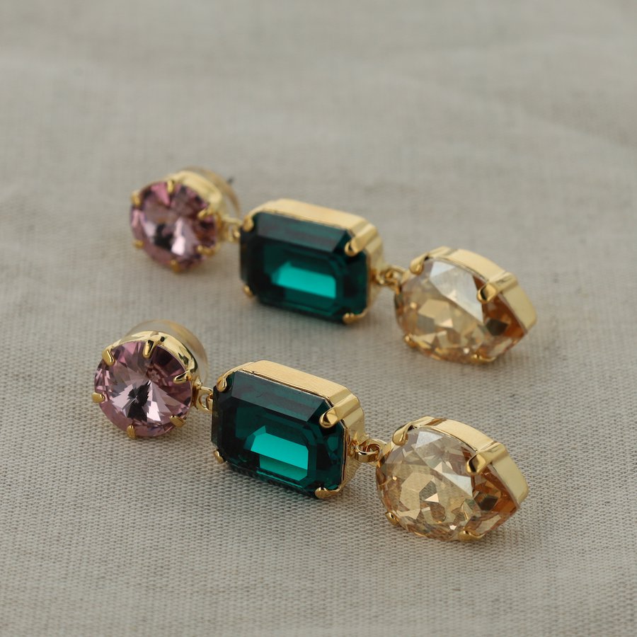 Lady Kate Statement Earrings Emerald